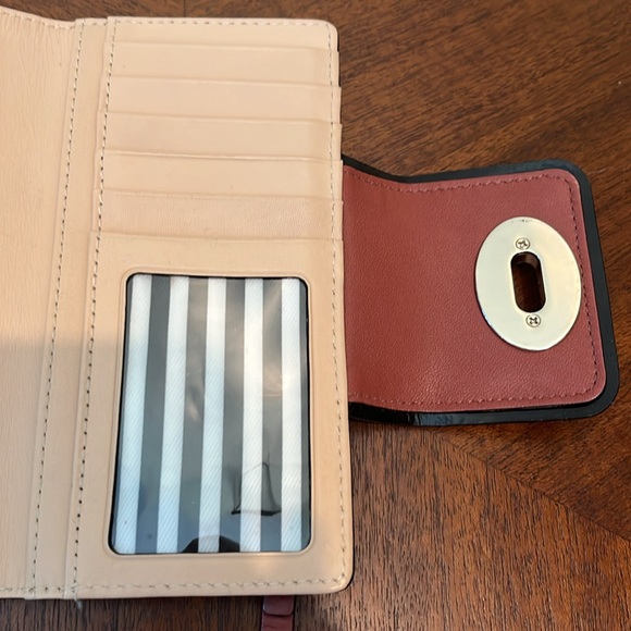 Kate Spade Satchel/Crossbody/shoulder bag turn lock Brown leather amazing cond - Picture 15 of 17